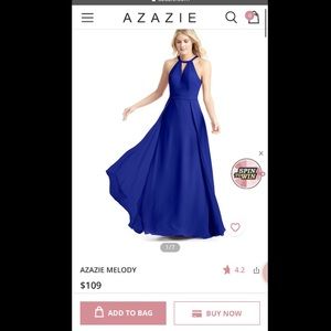 Royal Blue Azazie Bridesmaid Dress